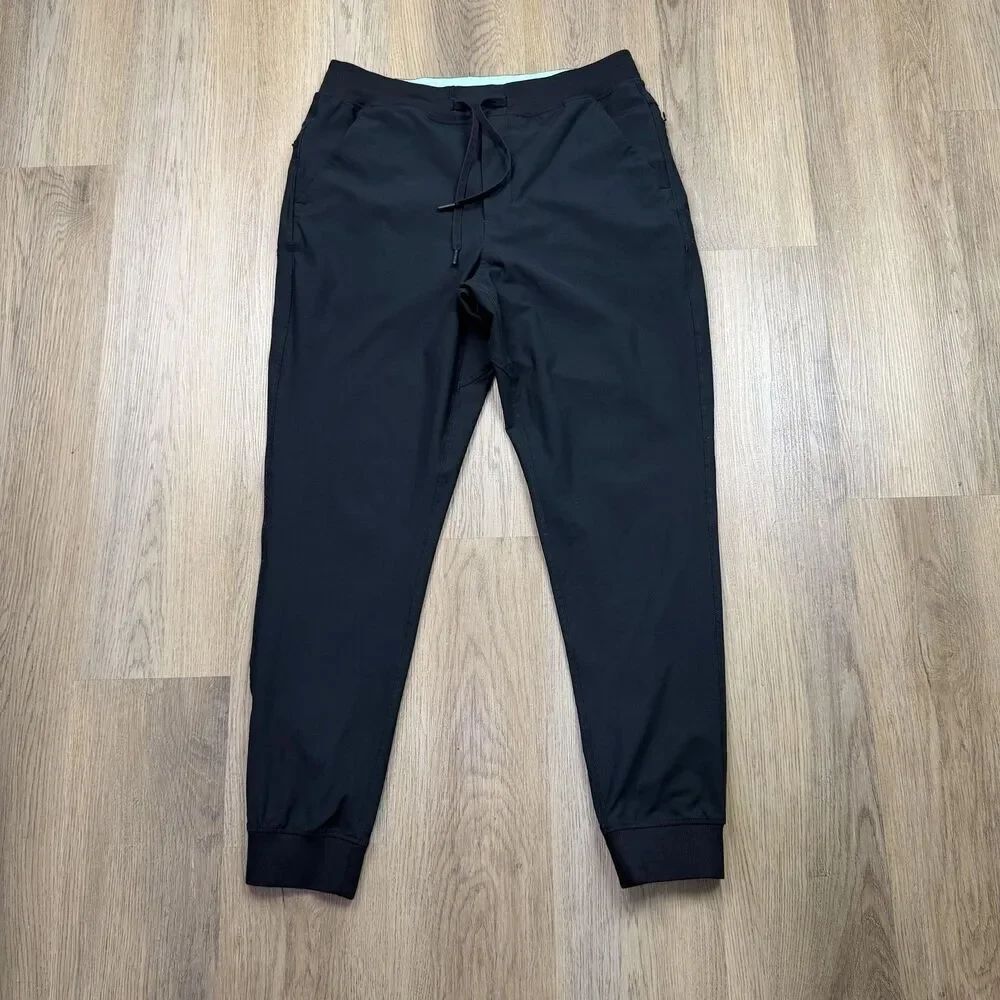 Birddogs Jogger Pants Mens XL Black Lined Elastic Waist Zip Pocket Stretch